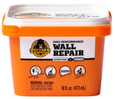 Gorilla 103963 High-Performance Wall Repair, Semi-Solid, Off-White, 16 fl-oz Tub